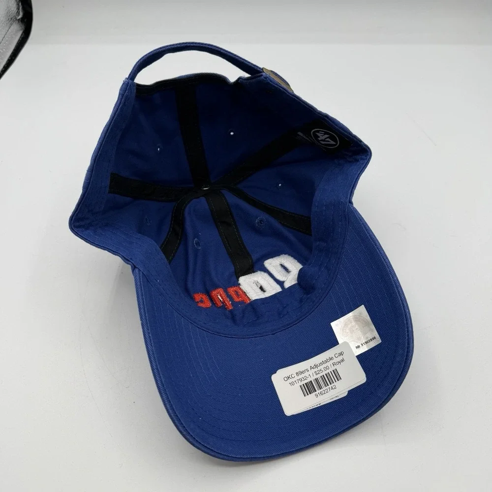 '47 Brand Clean Up Oklahoma City 89ers Wordmark Hat Cap Blue Adjustable MILB - Picture 6 of 8
